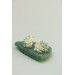 Succulent Stud Earrings - Ivory Green Pink Echeveria Plant Hypoallergenic Earrings