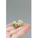 Pink Succulent Stud Earrings