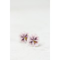 Pink Pansy Earrings  Flowers Stud earrings