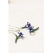 Delicate Iris Flower Earrings