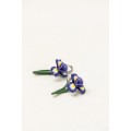 Delicate Iris Flower Earrings