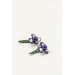 Delicate Iris Flower Earrings