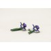 Delicate Iris Flower Earrings