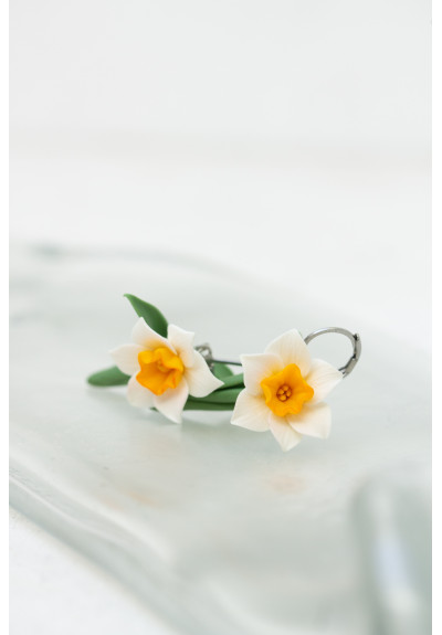 Daffodil Flower Earrings