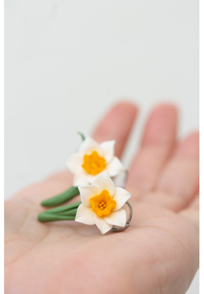 Daffodil Flower Earrings