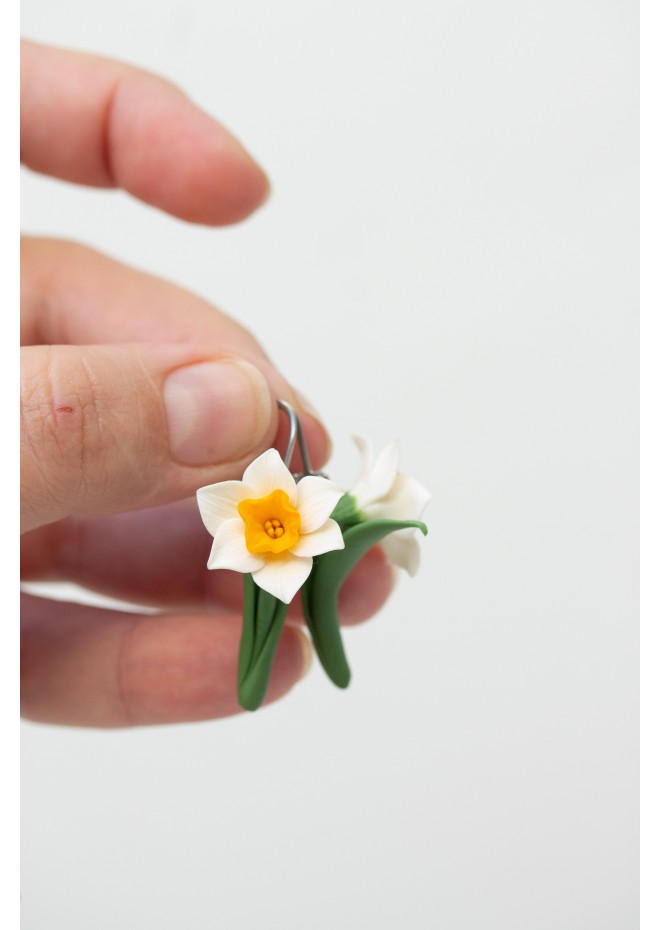 Daffodil Flower Earrings