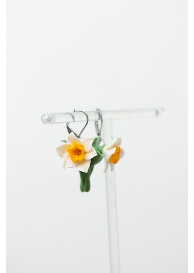 Daffodil Flower Earrings