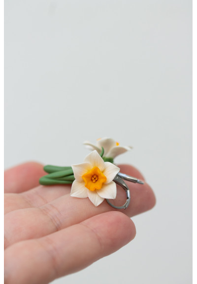 Daffodil Flower Earrings