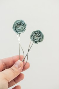 Blue Flowers Hairpin, 2pcs