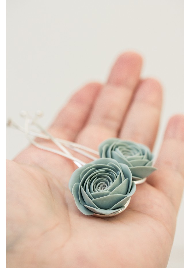 Blue Flowers Hairpin
