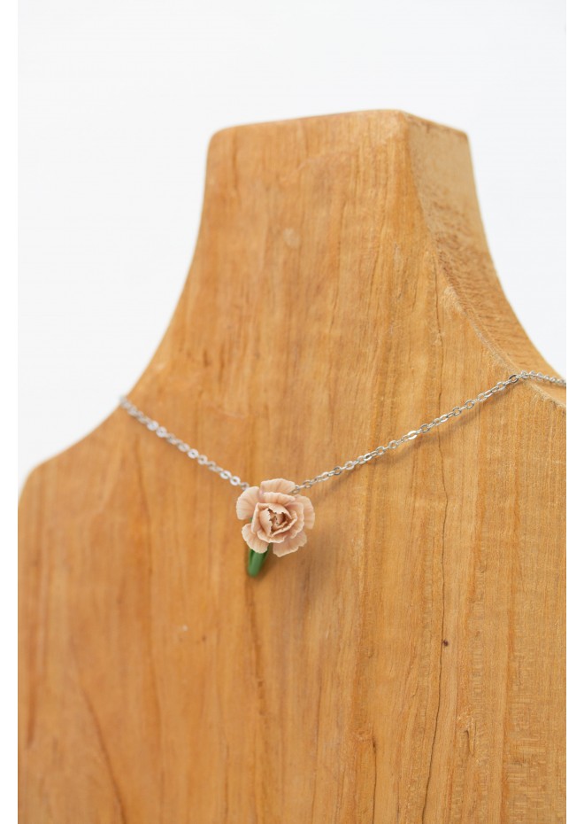 January Birth Flower, Carnation Necklace