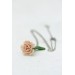 January Birth Flower, Carnation Necklace