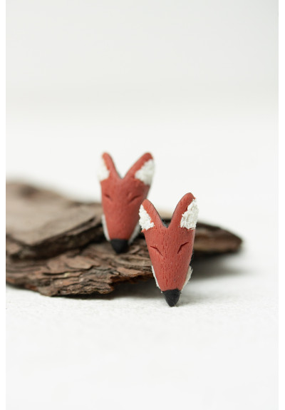 Red Fox stud earrings, Animals Earrings