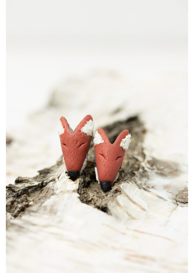 Red Fox stud earrings, Animals Earrings