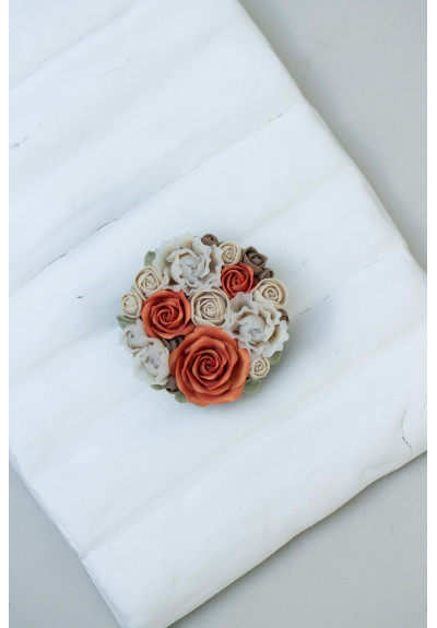 Orange roses Flowers bouquet phone grip, Floral phone accessory