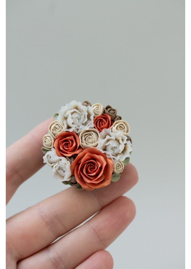 Orange roses Flowers bouquet phone grip, Floral phone accessory