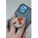 Orange roses Flowers bouquet phone grip, Floral phone accessory