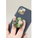Green succulents phone grip, Floral phone accessory