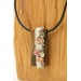 Handmade Floral Bouquet Necklace with Walnut Wood Base