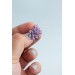 2 in 1 Purple Succulent Clip-on Earrings