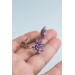 2 in 1 Purple Succulent Clip-on Earrings