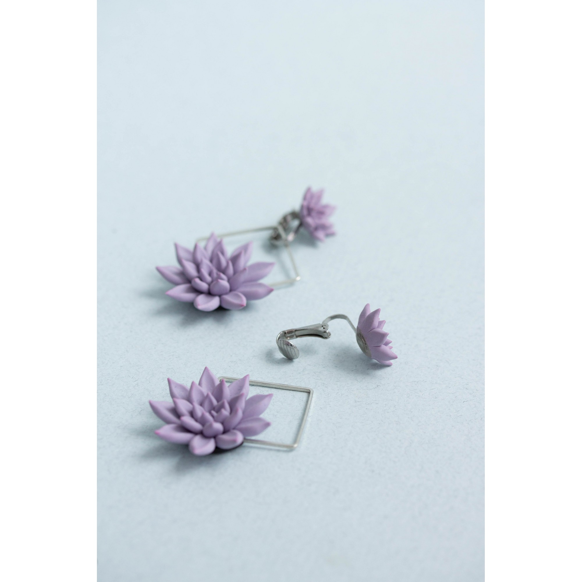 Amethyst Delight Purple Clip On Earrings | Glitzy Secrets