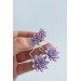 2 in 1 Purple Succulent Clip-on Earrings