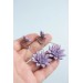 2 in 1 Purple Succulent Clip-on Earrings