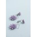 2 in 1 Purple Succulent Clip-on Earrings