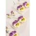 Statement and Beautiful: Exquisite Violet and Yellow Blossom Pansy Flowers Earrings