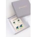 Light Blue Clip-on Pansy Flowers Stainless Steel Earrings Handmade Polymer clay Stainless steel Statement Earrings Gift for her