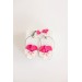 Pink White Clip-on Stainless Steel Earrings Handmade Polymer clay Stainless steel Statement Earrings Gift for her