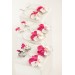 Pink White Clip-on Stainless Steel Earrings Handmade Polymer clay Stainless steel Statement Earrings Gift for her