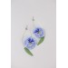 Blue Pansy Dangle Earring