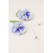 Blue Pansy Dangle Earring