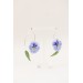 Blue Pansy Dangle Earring
