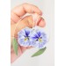 Blue Pansy Dangle Earring