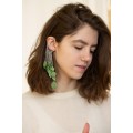 Handmade Green Leaf Ear Cuff – Elegant & Lightweight
