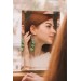 Green Leafs Statement cuff earrings