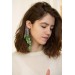 Green Leafs Statement cuff earrings