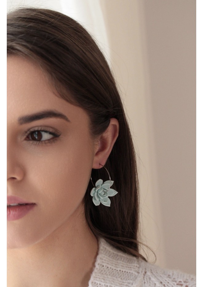 Silver Filigree Flower Hoop Earrings – STEVEN WICK