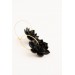 Black Succulent Flower hoop earrings from polymer clay, 100% handmade