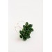 Green Succulent Flower hoop earrings from polymer clay, 100% handmade