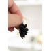 Black Succulent Flower hoop earrings from polymer clay, 100% handmade