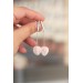 Physalis earrings, Plants Flowers earrings made from polymer clay, White drop earrings, Hypoallergenic Studs