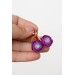 Purple Ranunculus Dangle Rose Earrings, Rose Earrings, Dangle Earrings, Garden Wedding Party Gift for Bridesmaids, Birthday Gift