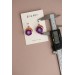Purple Ranunculus Dangle Rose Earrings, Rose Earrings, Dangle Earrings, Garden Wedding Party Gift for Bridesmaids, Birthday Gift