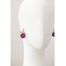 Purple Ranunculus Dangle Rose Earrings, Rose Earrings, Dangle Earrings, Garden Wedding Party Gift for Bridesmaids, Birthday Gift