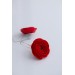 Red Ranunculus Dangle Rose Earrings, Rose Earrings, Dangle Earrings, Garden Wedding Party Gift for Bridesmaids, Birthday Gift
