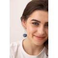 Blue Artichoke Drop Earrings